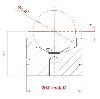Flat conique à sceller noyé avec un taraudage M10